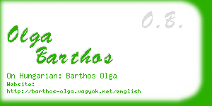 olga barthos business card